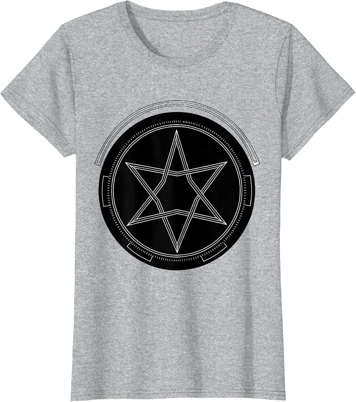 Pentagram Occult Satanic Gothic Dark Aesthetic T-Shirt - Heather Grey