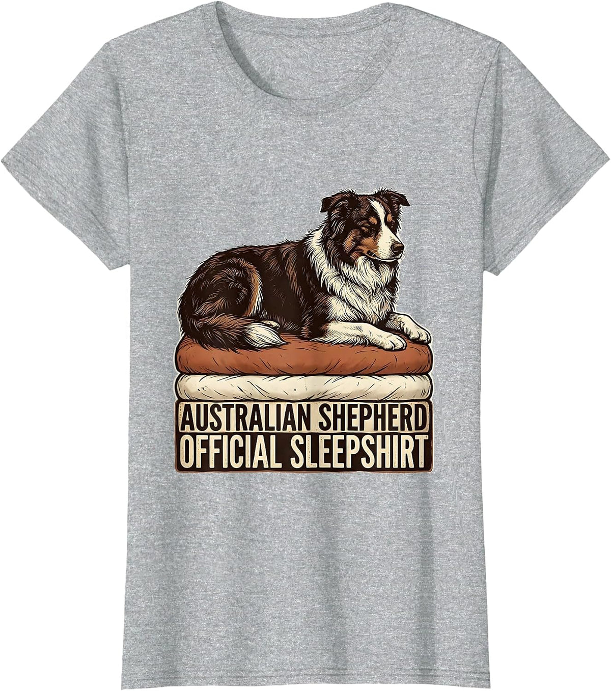 Australian Shepherd Official Sleepshirt Dog Lover T-Shirt - Heather Grey