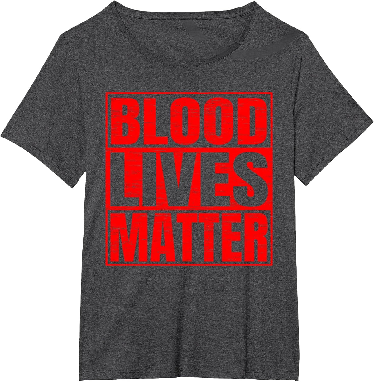 Blood Lives Matter Bloods Gang Hip-Hop Gangster T-Shirt - Dark Heather Grey