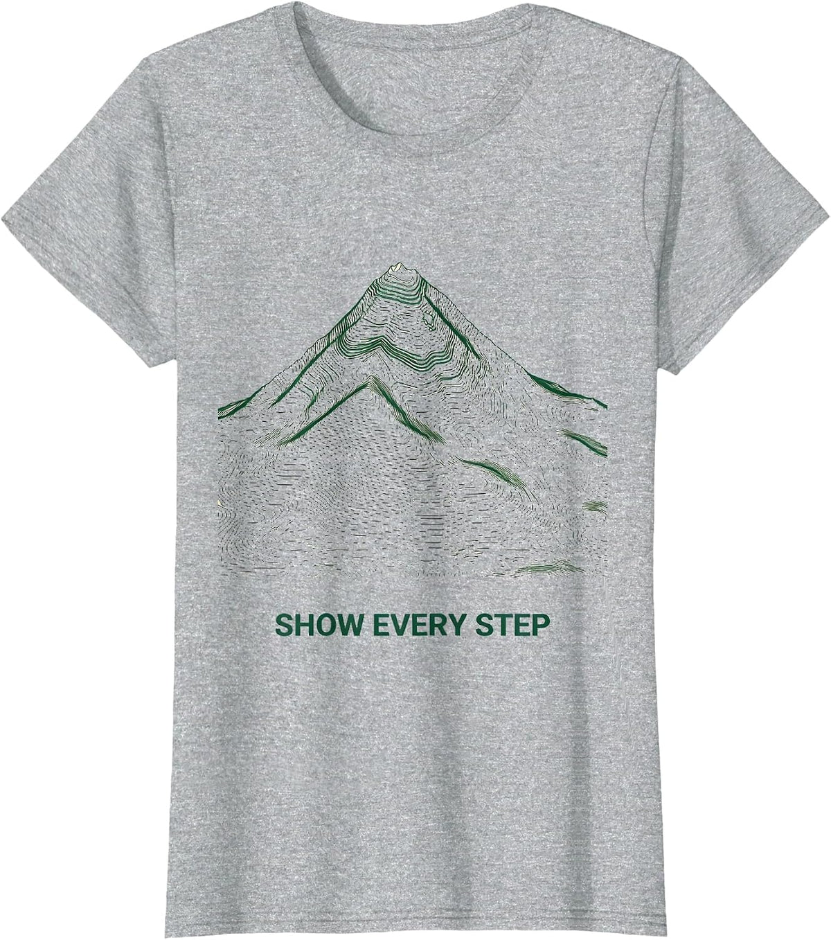 Women's Show Every Step Funny Math Teacher Sarcastic Humor T-Shirt - Heather Grey