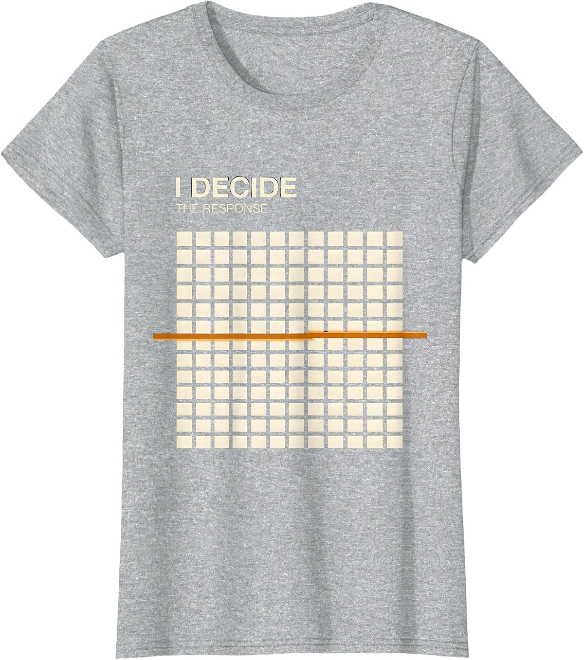 Women's I Decide The Response Stoic Philosophy Quote Marcus Aurelius T-Shirt - Heather Grey