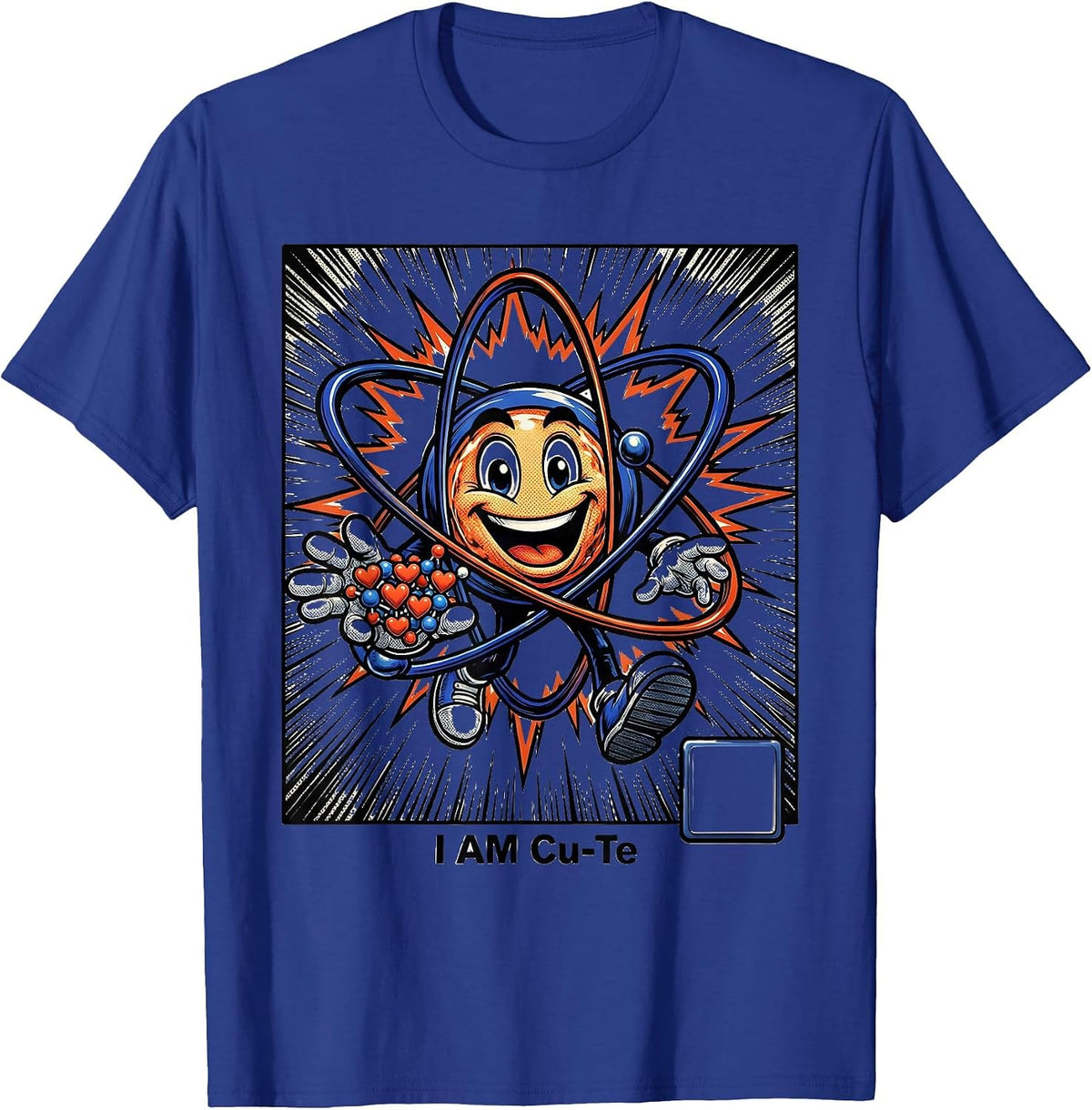 I Am Cu-Te Funny Chemistry Science Teacher Gift T-Shirt - Royal Blue