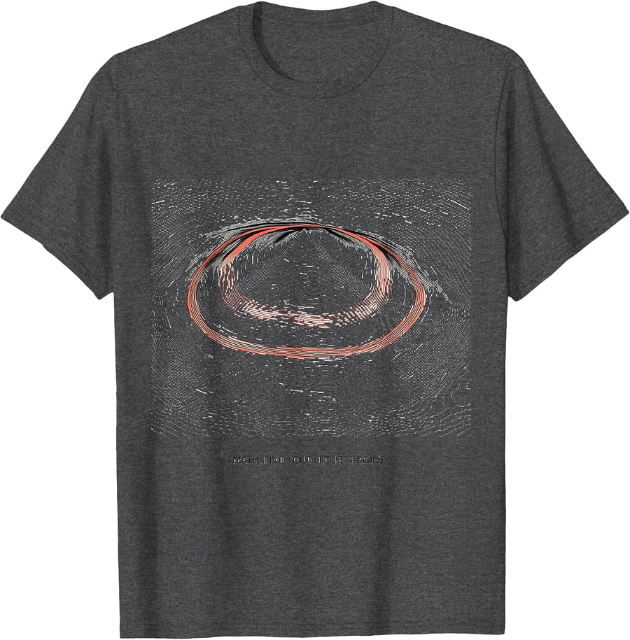 Men's Math, Find Your Highest Point Funny Math Teacher Nerd Pun T-Shirt - Dark Heather Grey