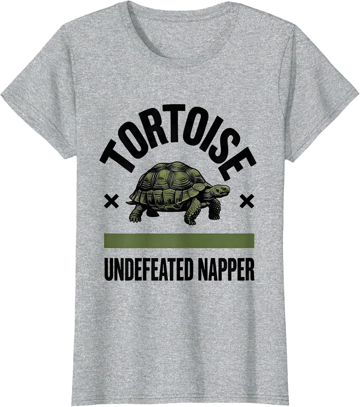Tortoise: Undefeated Napper Funny Tortoise Lover Humor T-Shirt - Heather Grey