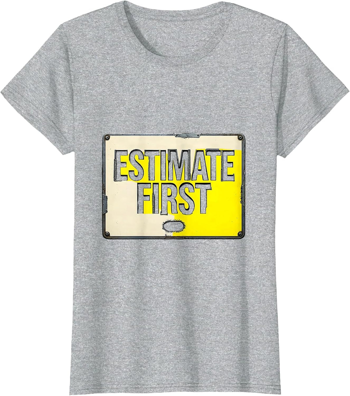 Women's Estimate First Funny Math Teacher Joke Math Lover Gift T-Shirt - Heather Grey