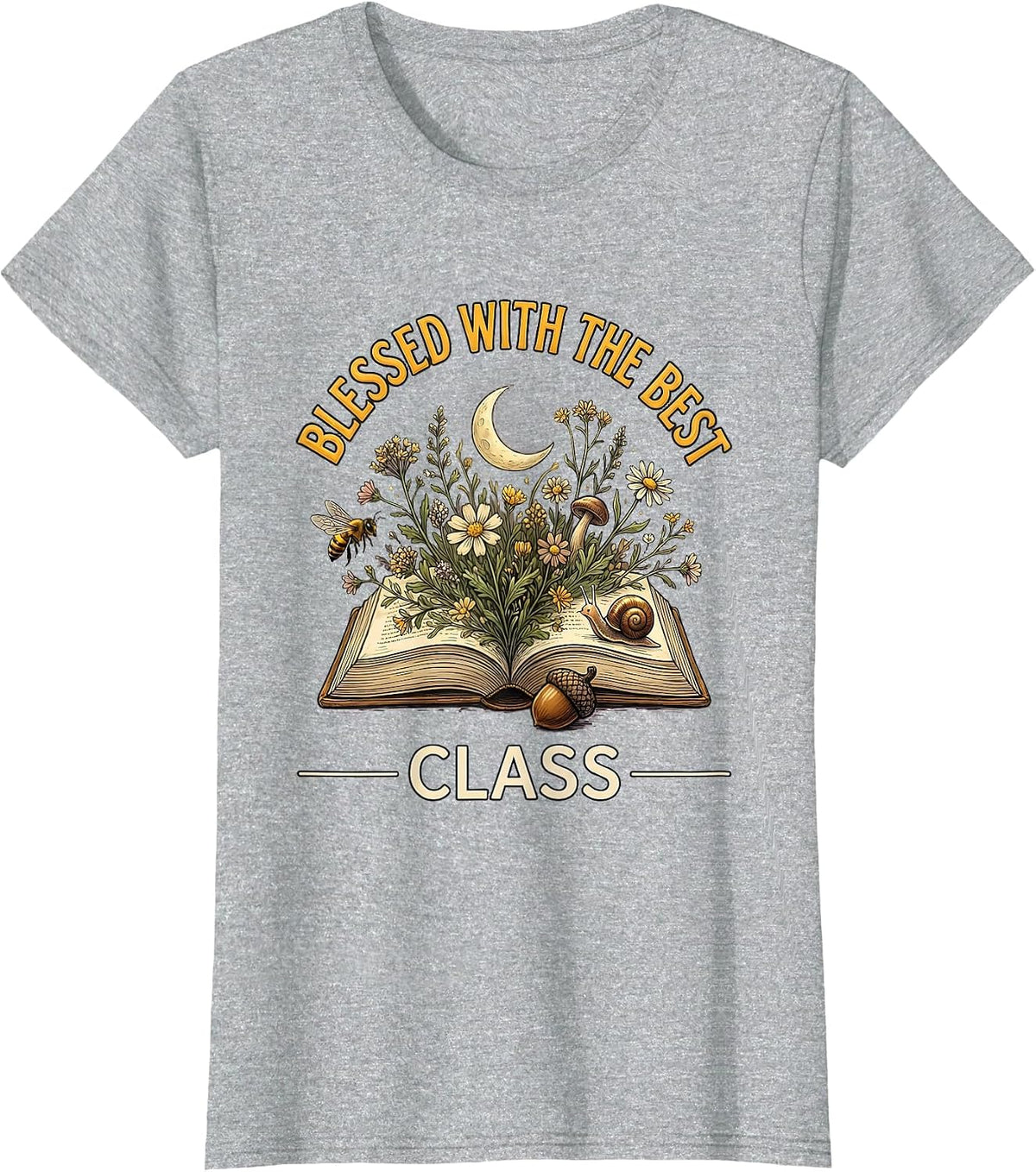 Blessed With The Best Class 4th Grade Teacher T-Shirt - Heather Grey