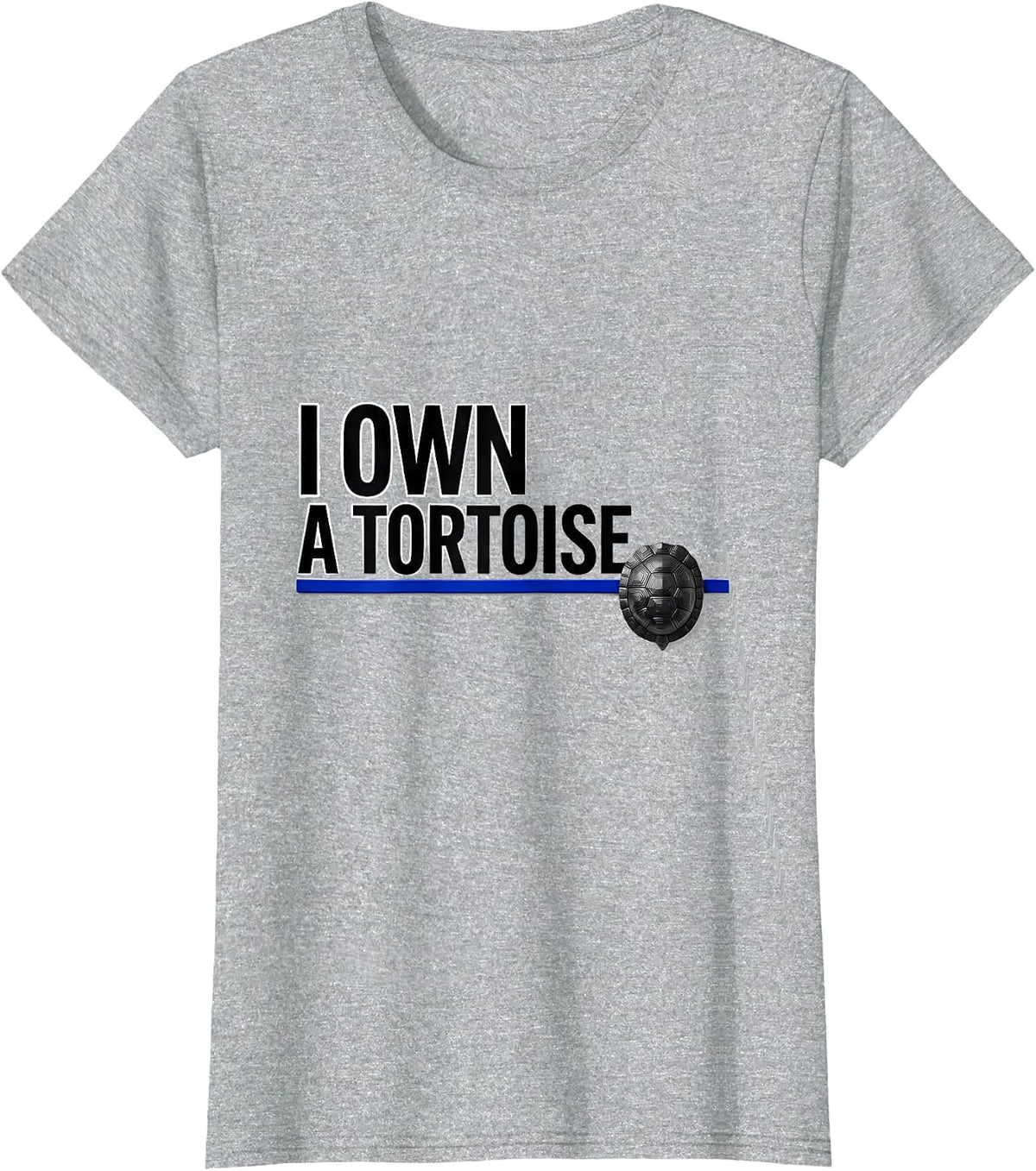 Women's I Own A Tortoise Funny Tortoise Lover Pet Humor T-Shirt - Heather Grey