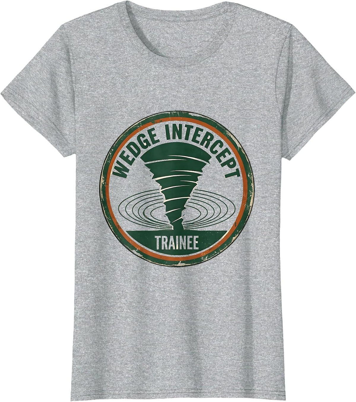Wedge Intercept Trainee Vintage Storm Chaser Tornado T-Shirt - Heather Grey