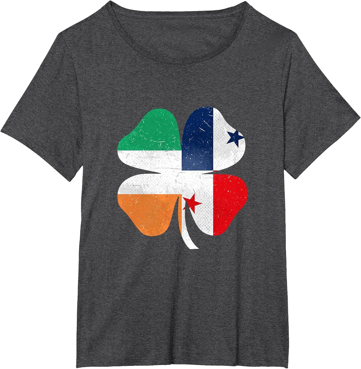 Panamanian Irish Shamrock Panama Ireland St. Patrick's Day T-Shirt - Dark Heather Grey