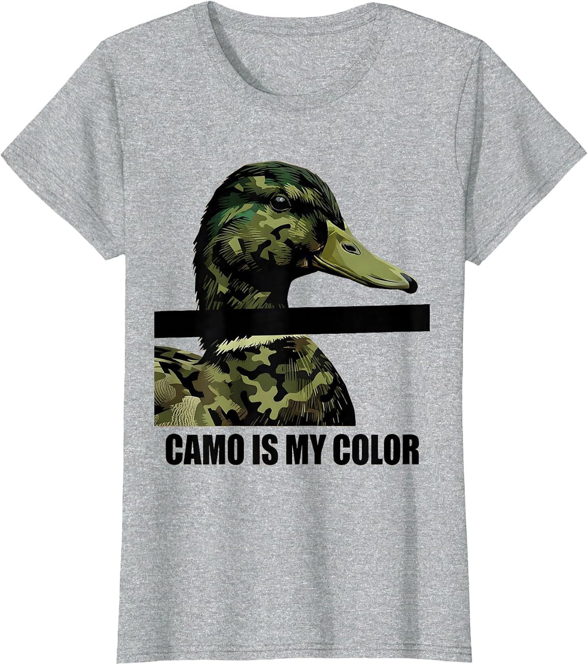 Women's Camo Is My Color Duck Hunting Design T-Shirt - Heather Grey