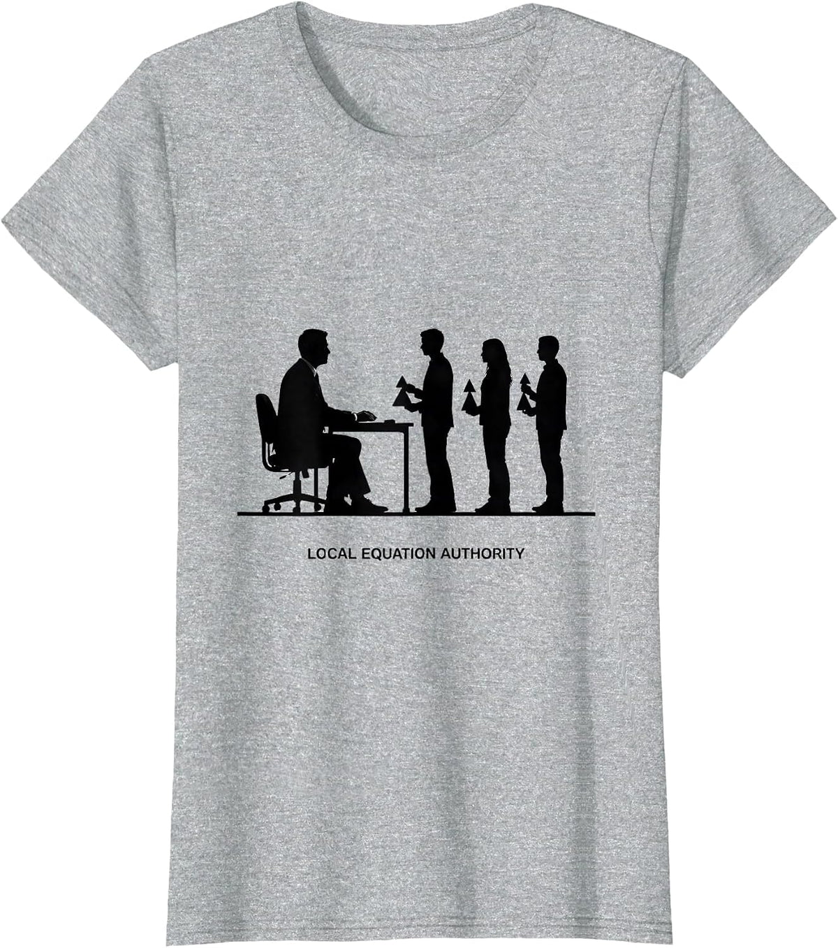 Women's Local Equation Authority Funny Math Teacher Gift Sarcastic T-Shirt - Heather Grey