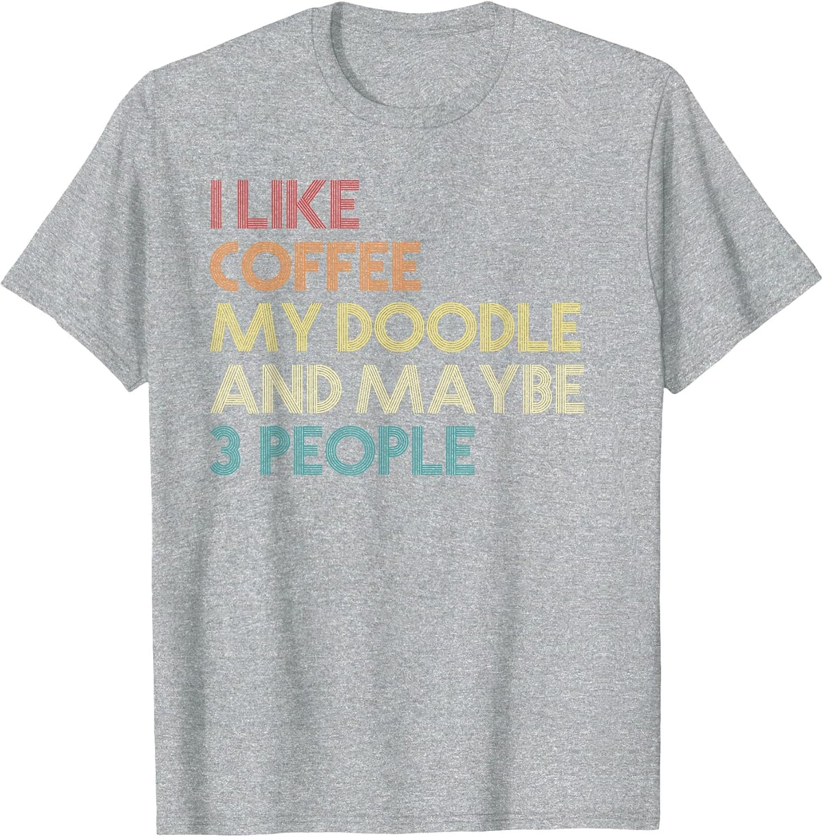 Goldendoodle Dog Owner Coffee Lovers Vintage Retro T-Shirt - Heather Grey