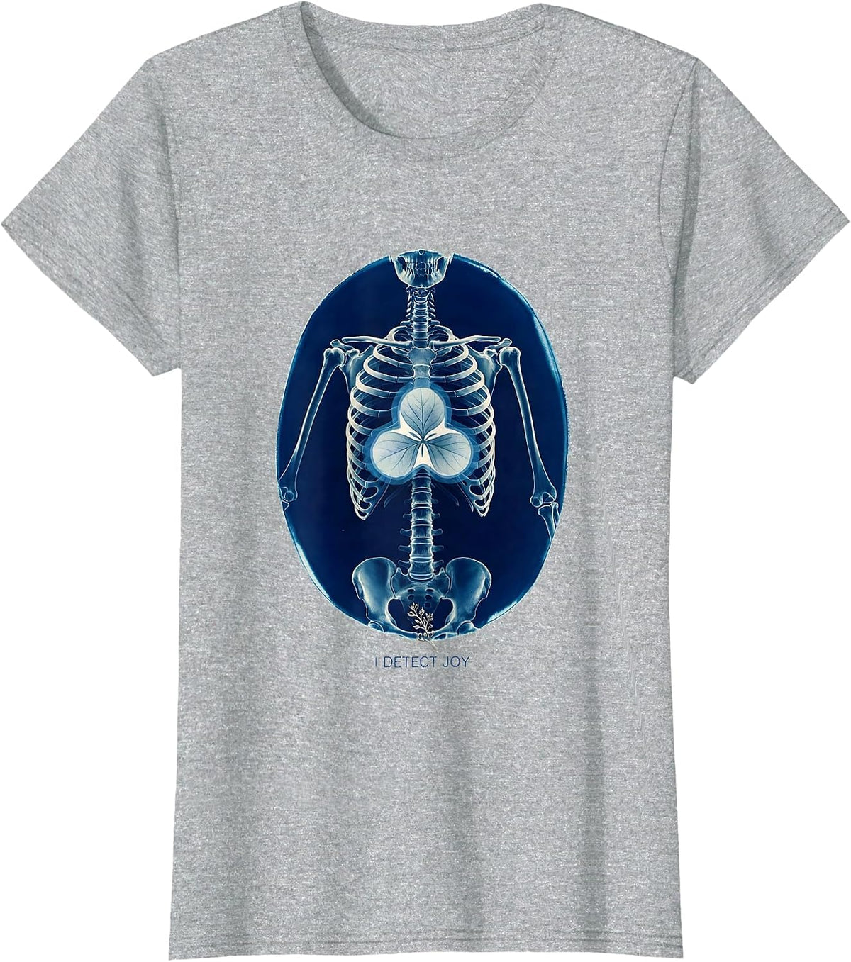 Women's I Detect Joy Cyanotype Radiology Tech Humor Gift T-Shirt - Heather Grey