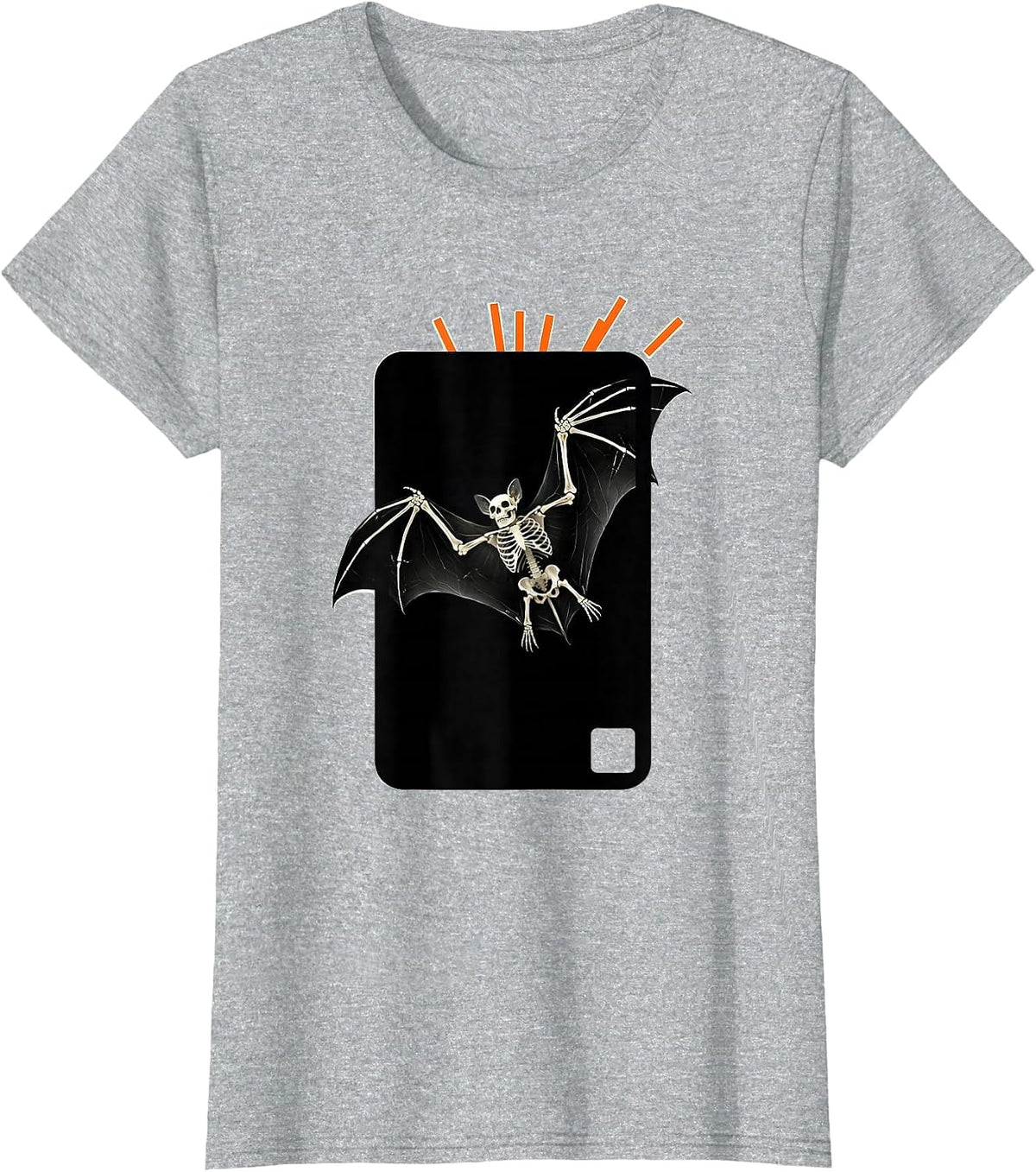 X-Ray Detector Bat Flight Radiology Tech Halloween Humor T-Shirt - Heather Grey