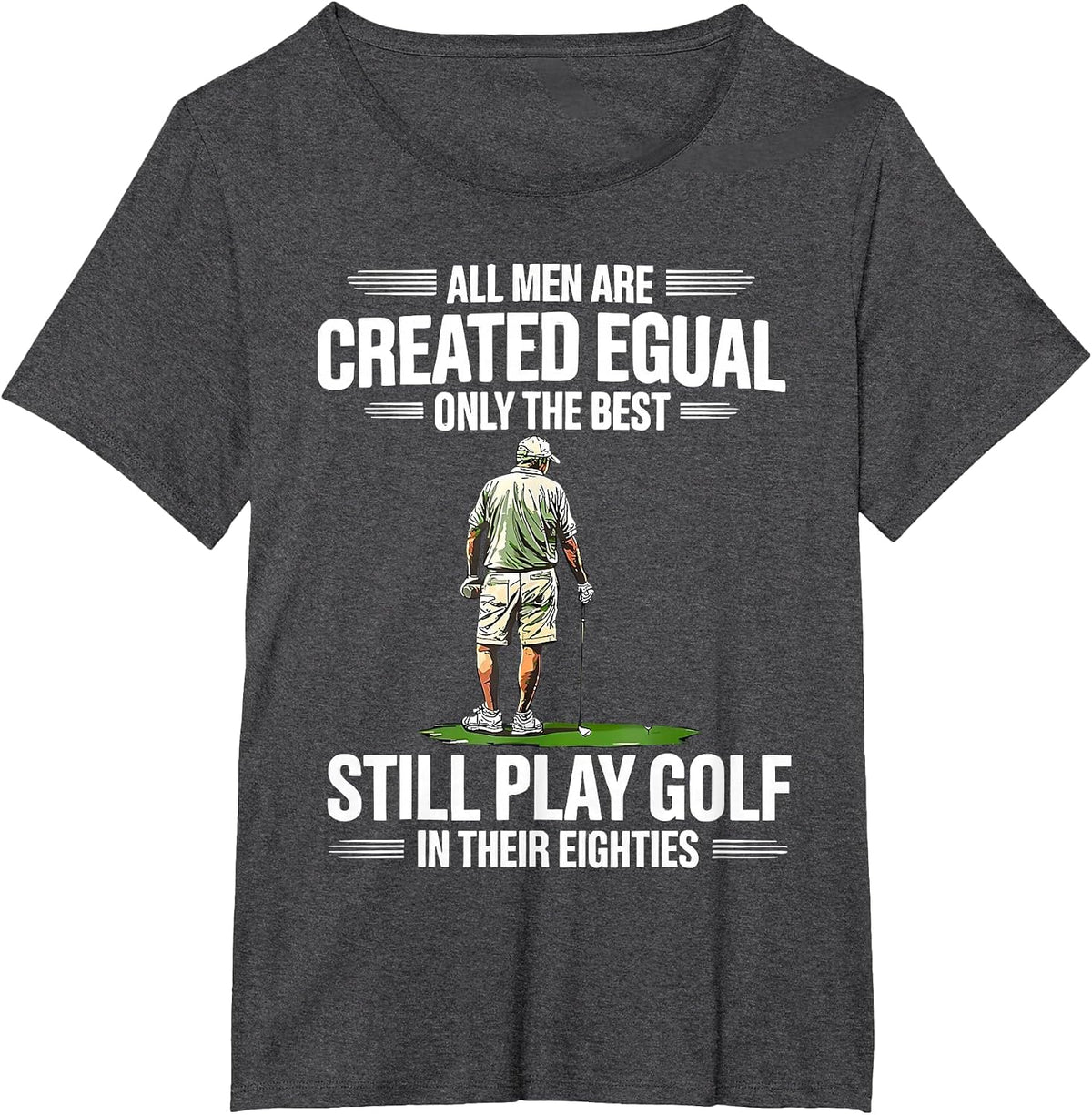 Best Men Play Golf Eighties Golfer Golfing Funny T-Shirt - Dark Heather Grey