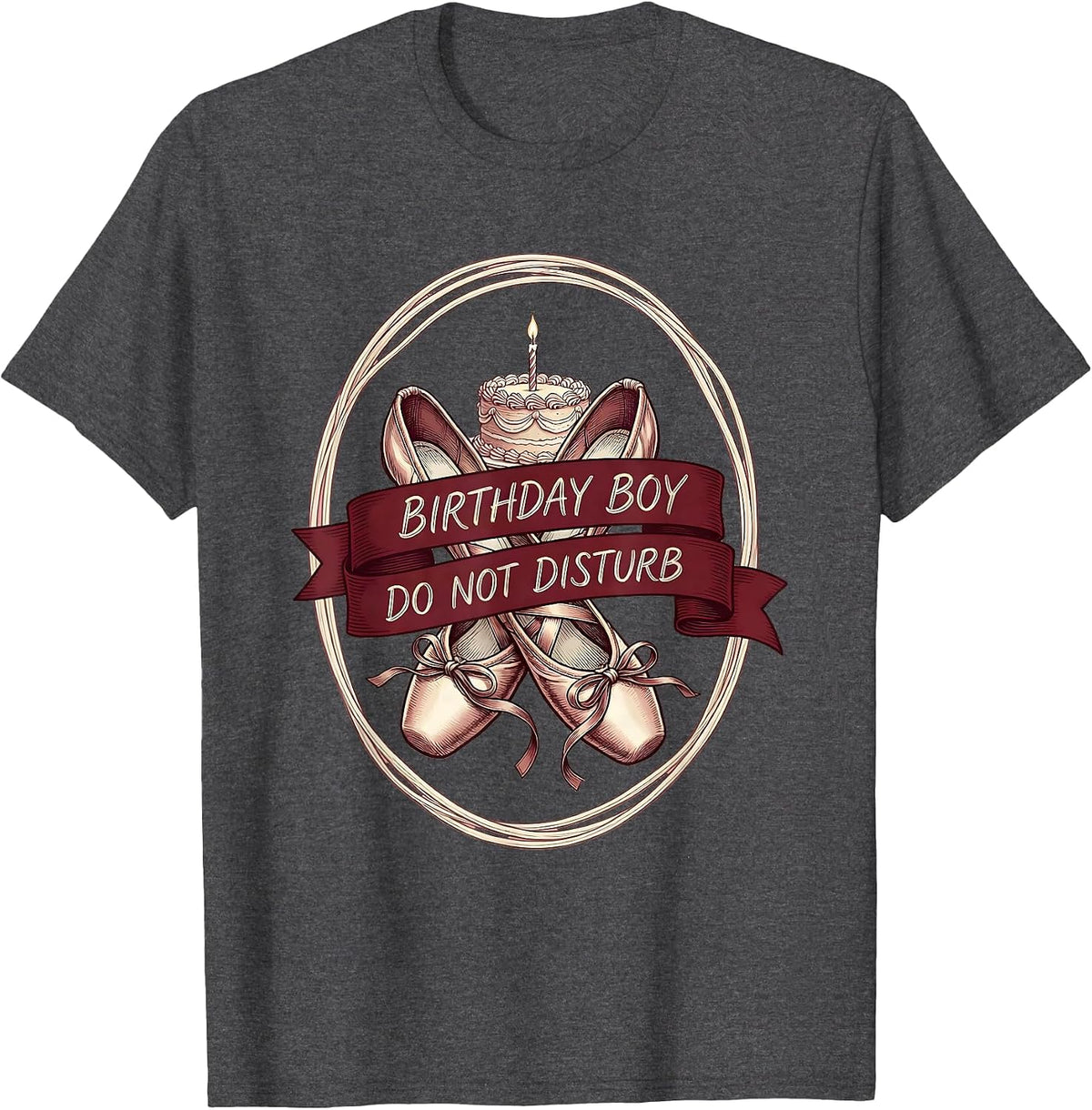 Birthday Boy Do Not Disturb Funny Birthday Design T-Shirt - Dark Heather Grey