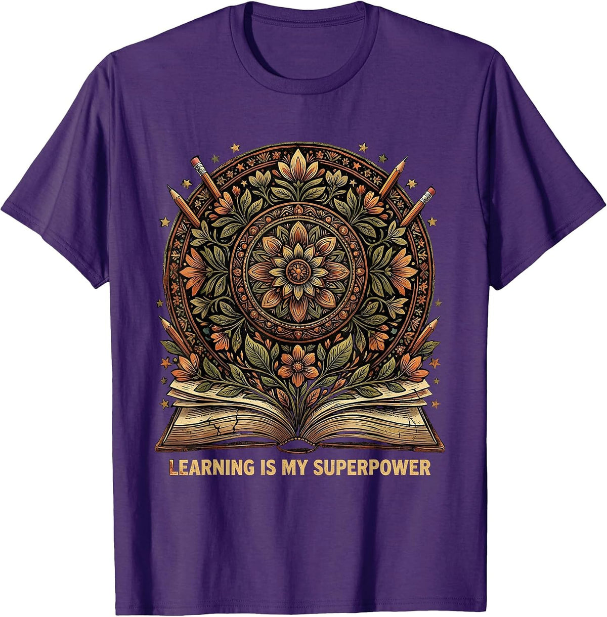 Learning Is My Superpower First Day of School T-Shirt - Purple