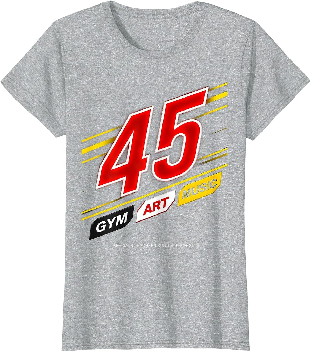 Specials Teachers Run This School Motivational PE Teacher T-Shirt - Heather Grey