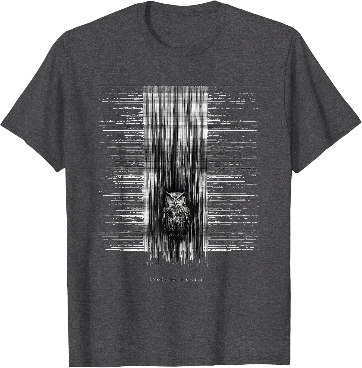 I Wake When The Owls Do Vintage Forest Wildlife Nature Lover T-Shirt - Dark Heather Grey