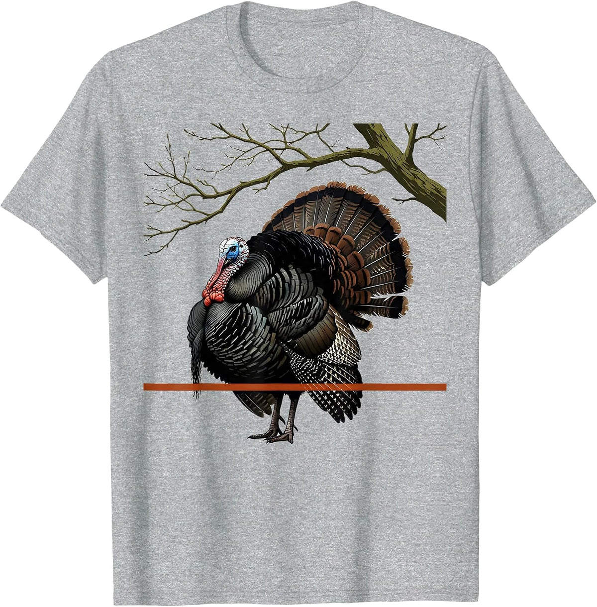 Men's Wild Turkey Strut Editorial Hunter Humor Spring T-Shirt - Heather Grey