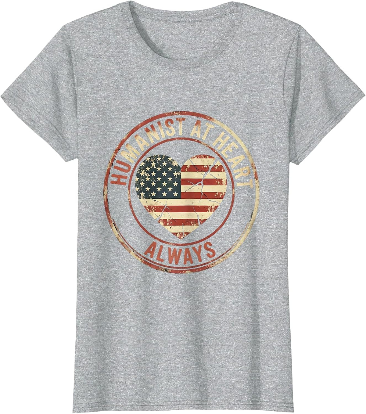 Humanist At Heart Always Renaissance Design T-Shirt - Heather Grey