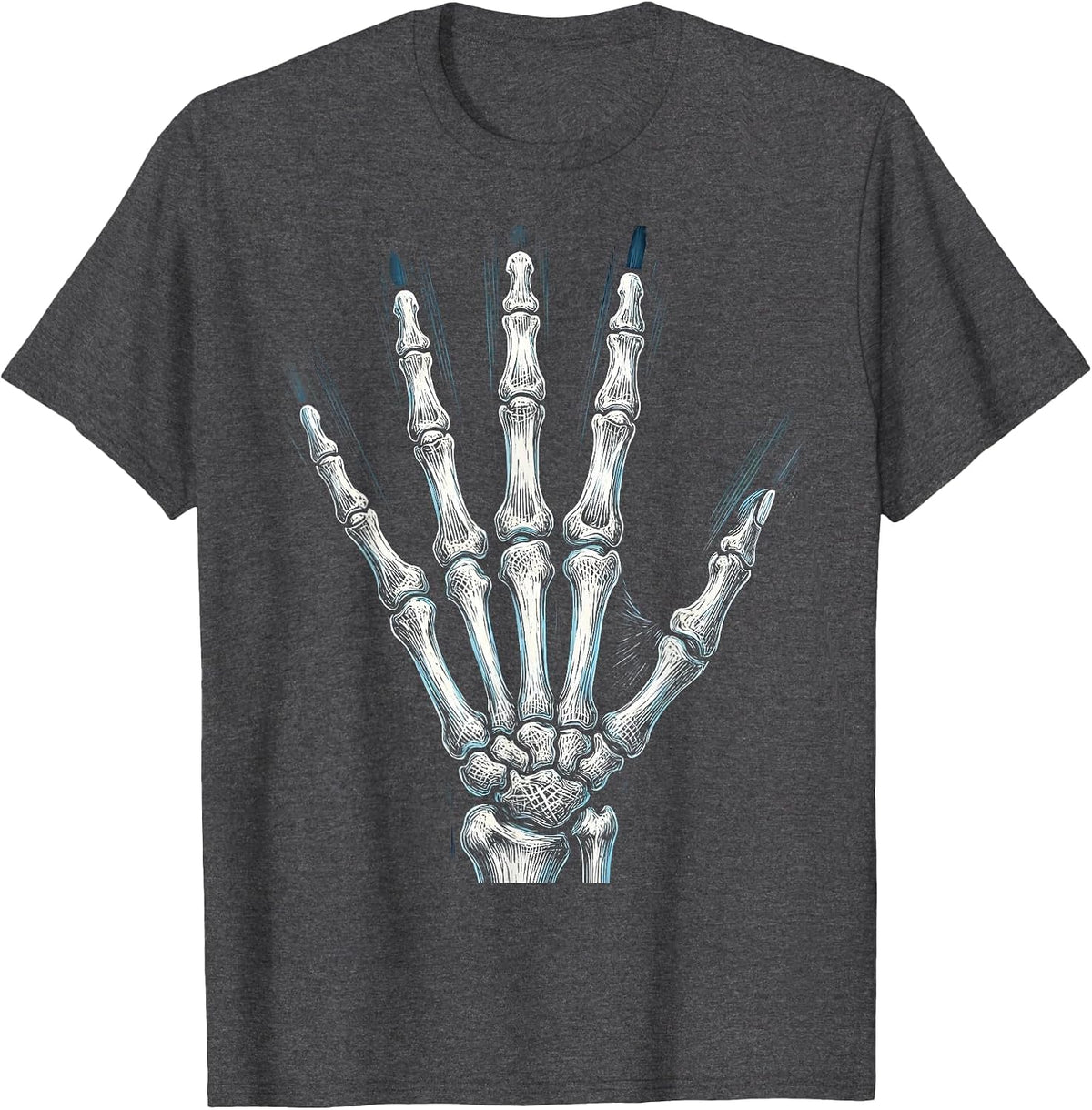 Men's Hand Bones X-Ray Radiology Graphic T-Shirt - Dark Heather Grey