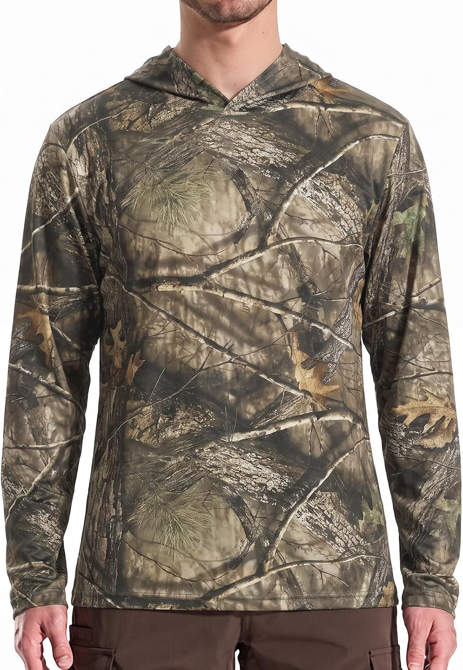 LOOGU Men’s Hunting Camo Shirt Lightweight, Camouflage Shirts for Men Long Sleeve Shirt for Fishing Hiking Camping - Loogu