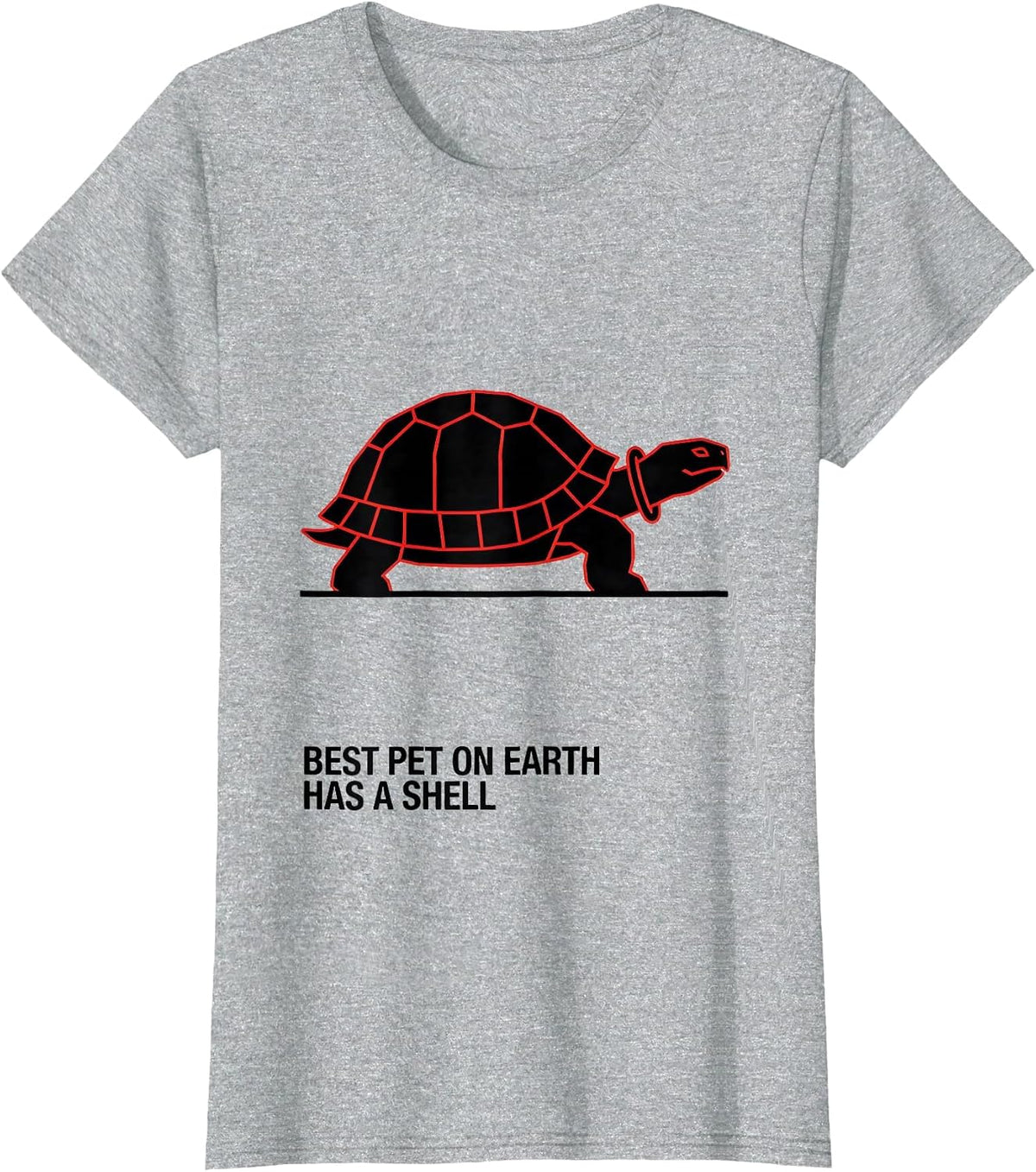 Women's Best Pet On Earth Has A Shell Funny Turtle Lover Reptile T-Shirt - Heather Grey