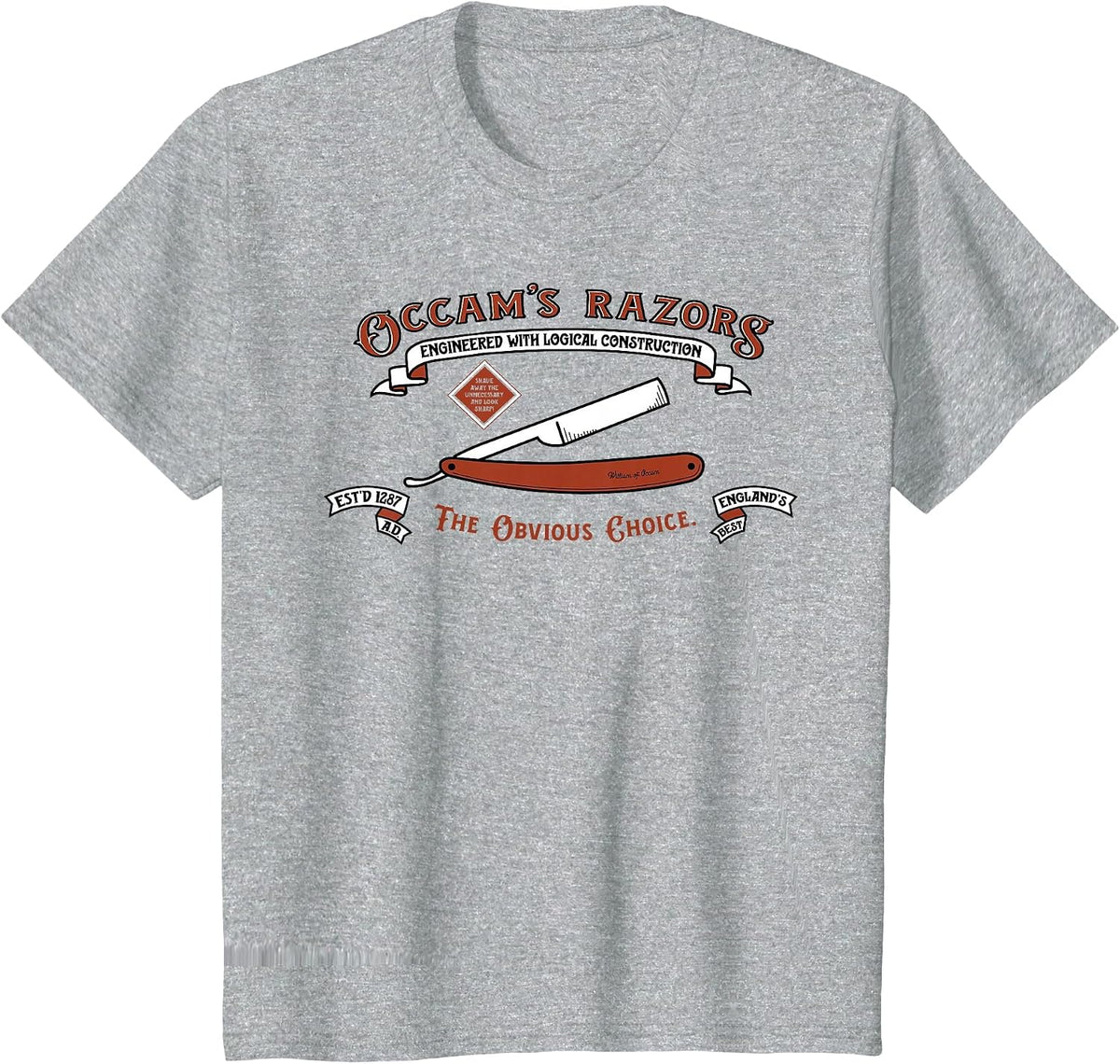 Occam's Razors - The Obvious Choice T-Shirt - Heather Grey