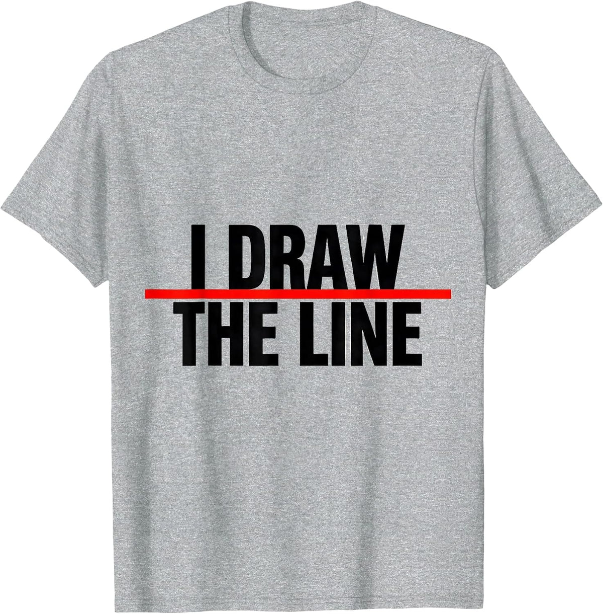 Men's I Draw The Line Funny Math Teacher Nerd Humor Gift T-Shirt - Heather Grey