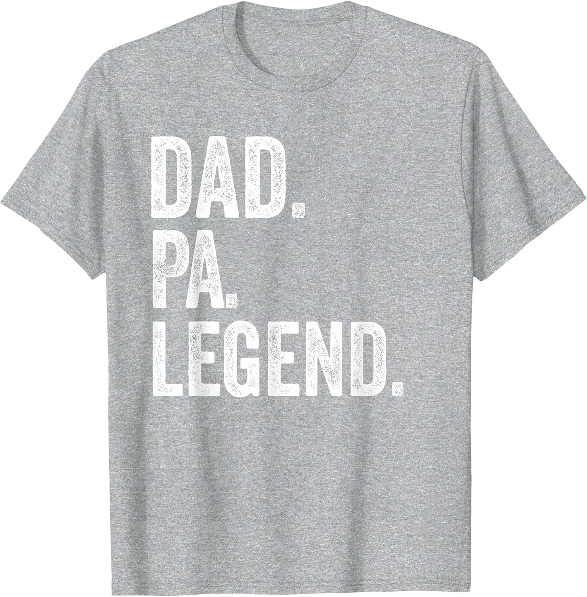 Dad Pa Legend - Vintage Distressed Bold Pa Graphic T-Shirt - Heather Grey