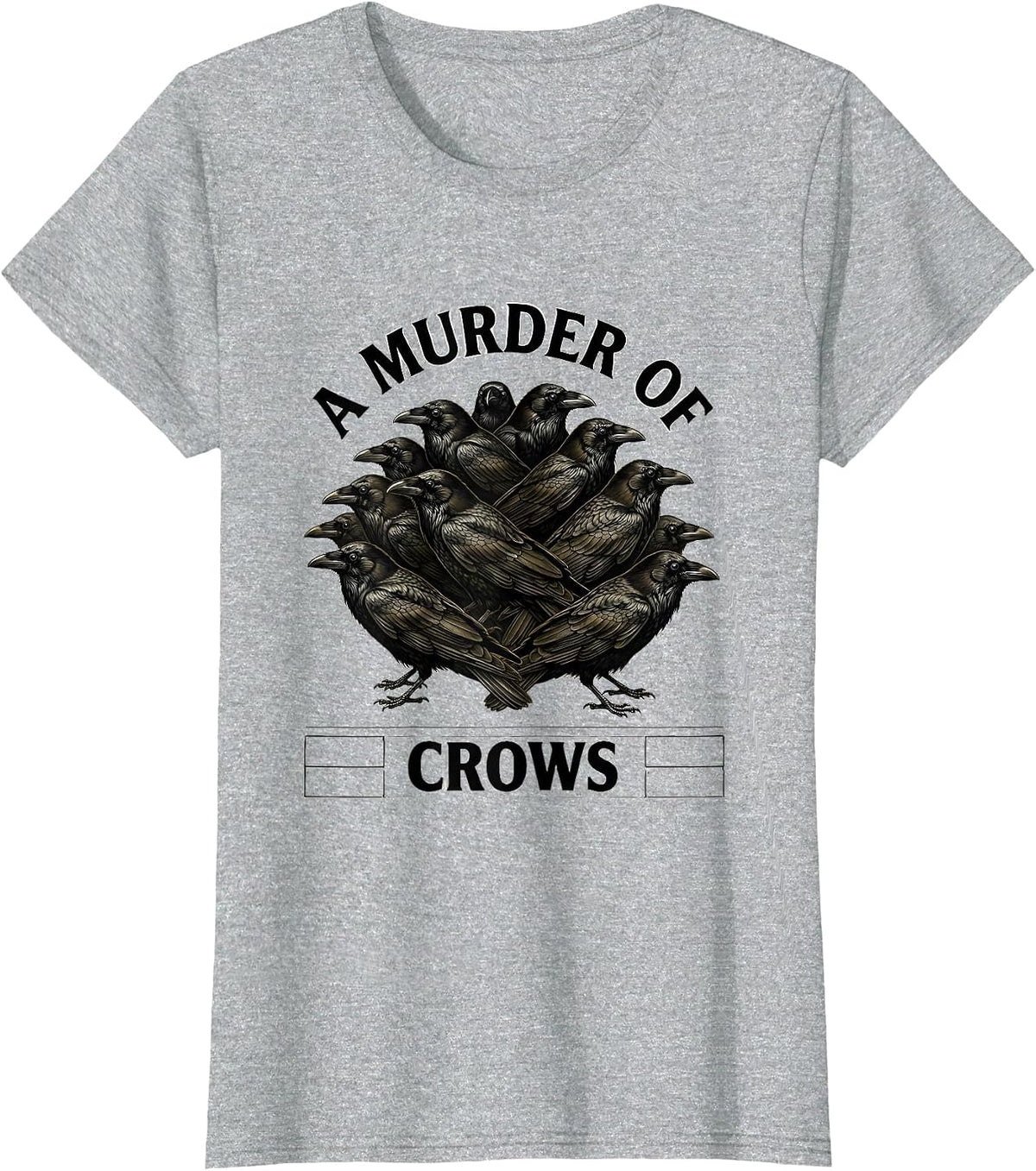A Murder Of Crows Botanical Crow Humor Animal Meme T-Shirt - Heather Grey