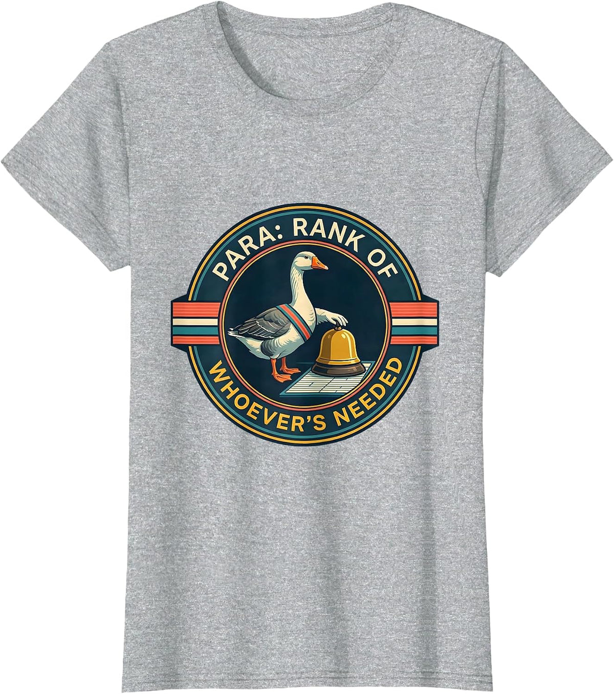 Para Rank Of Whoever's Needed Funny Paraprofessional SPED T-Shirt - Heather Grey