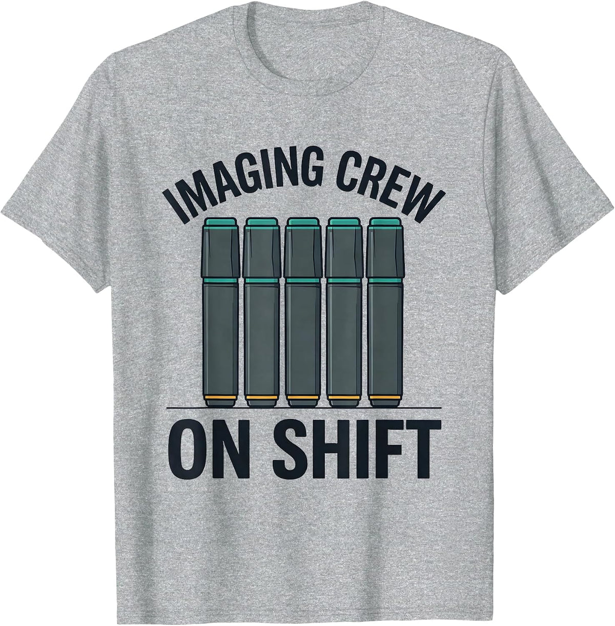 Men's Imaging Crew On Shift Funny Radiology Tech Appreciation Week T-Shirt - Heather Grey