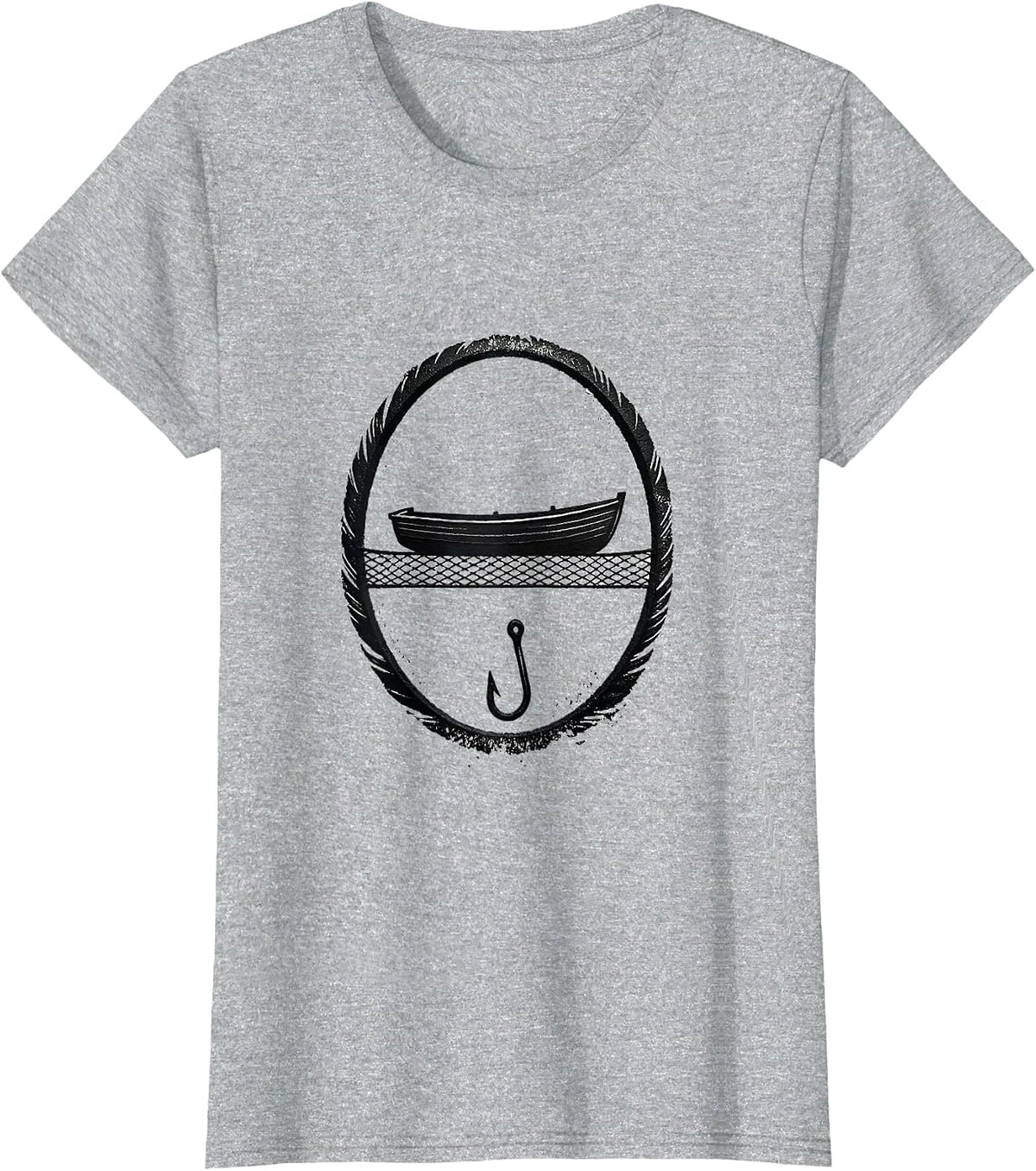 Christian Fisherman Seal Faith Symbol Rubber Stamp T-Shirt - Heather Grey