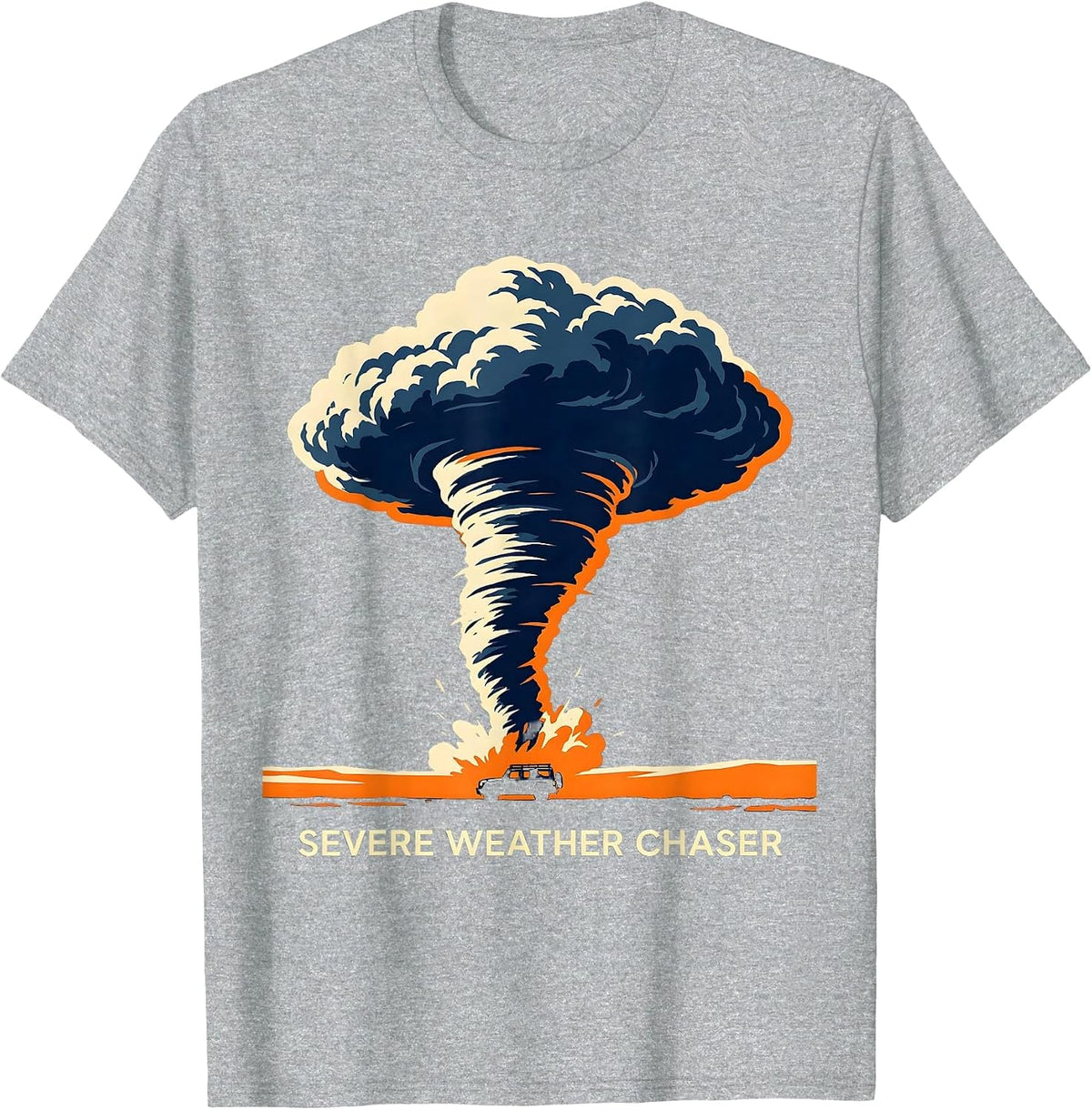 Men's Severe Weather Chaser Tornado Storm Chaser Meteorology T-Shirt - Heather Grey