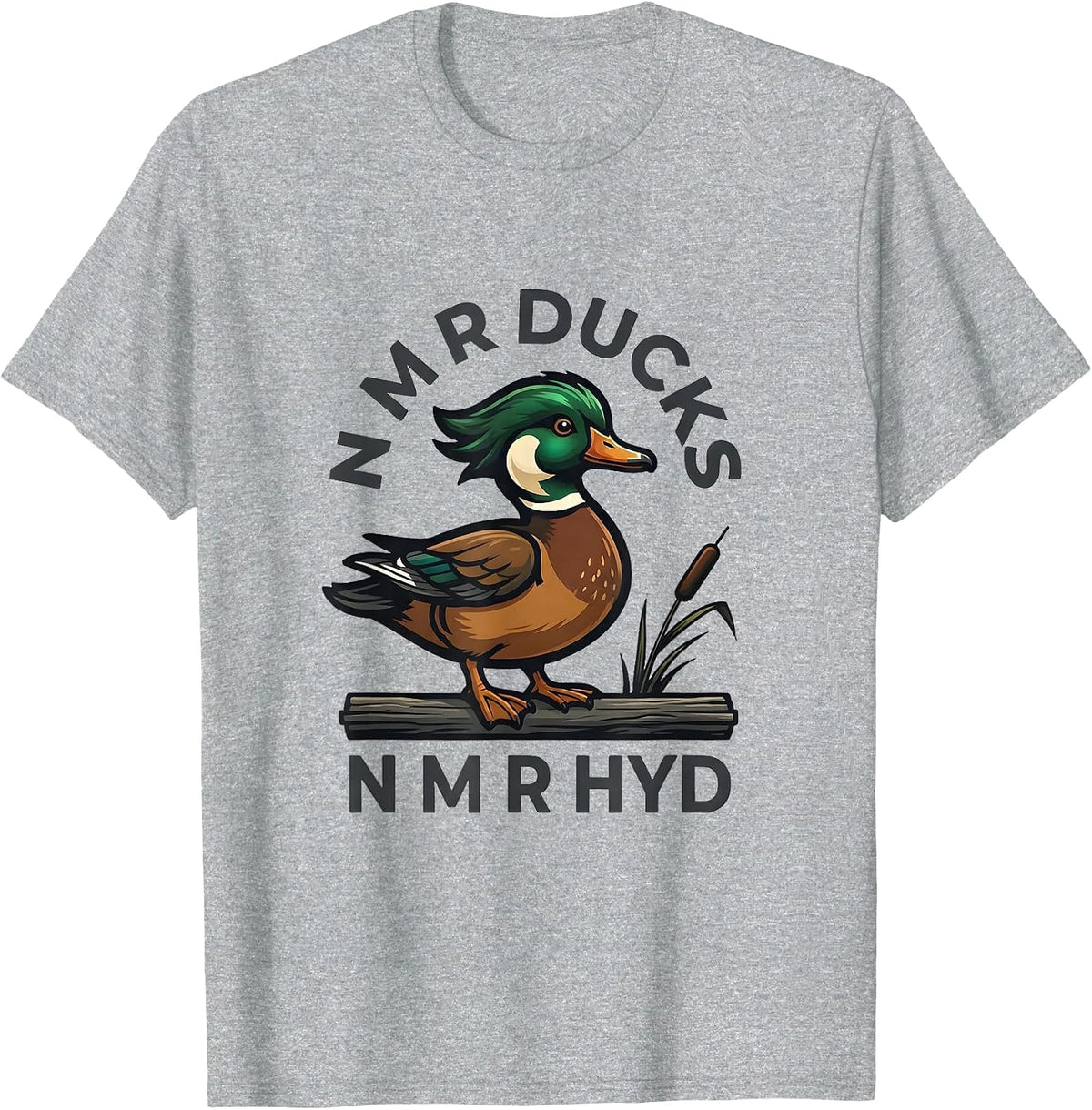 Men's N M R DUCKS N M R HYD Funny Duck Hunter Hunting Dad Gift T-Shirt - Heather Grey