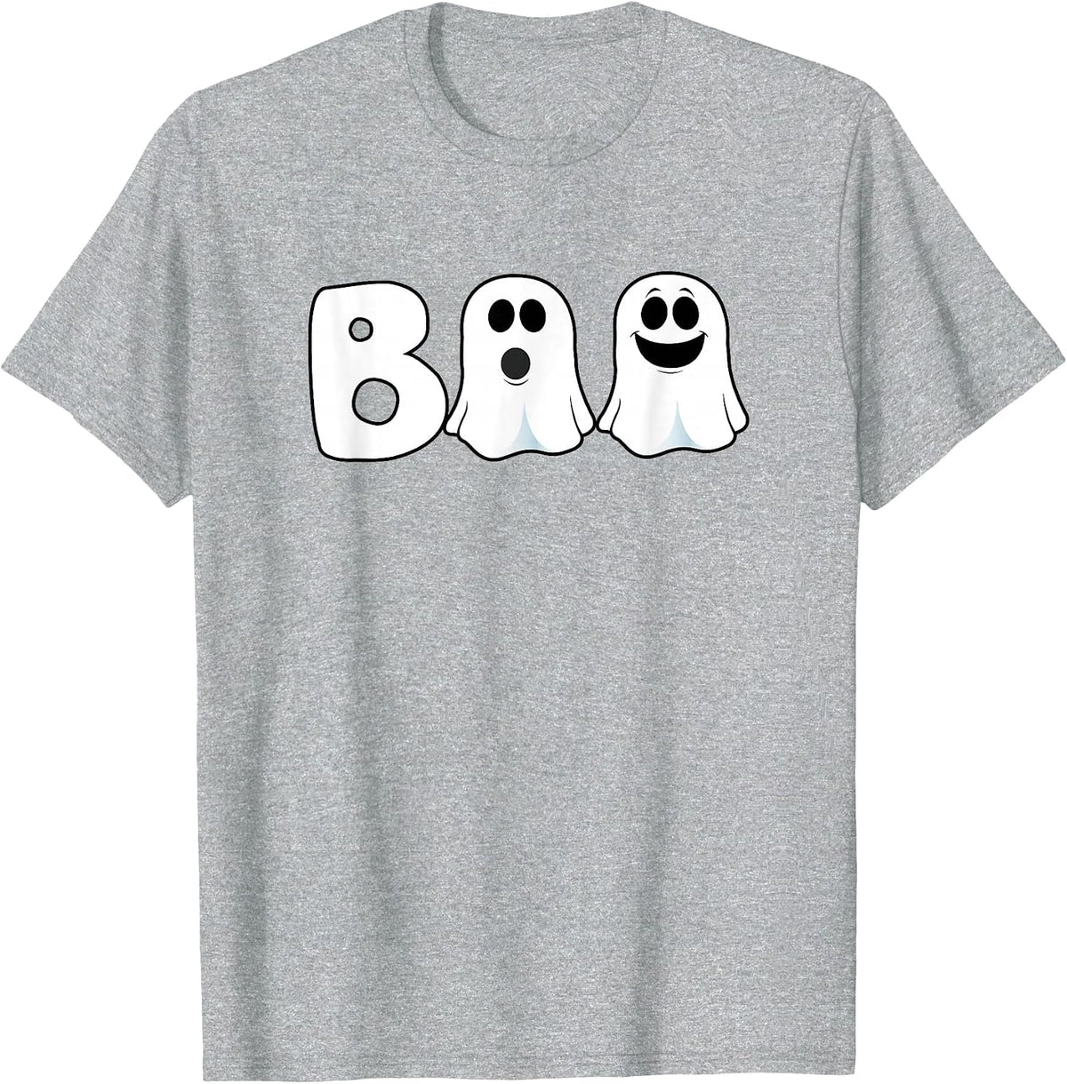 Halloween Boo Ghosts Trick Treat T-Shirt - Heather Grey