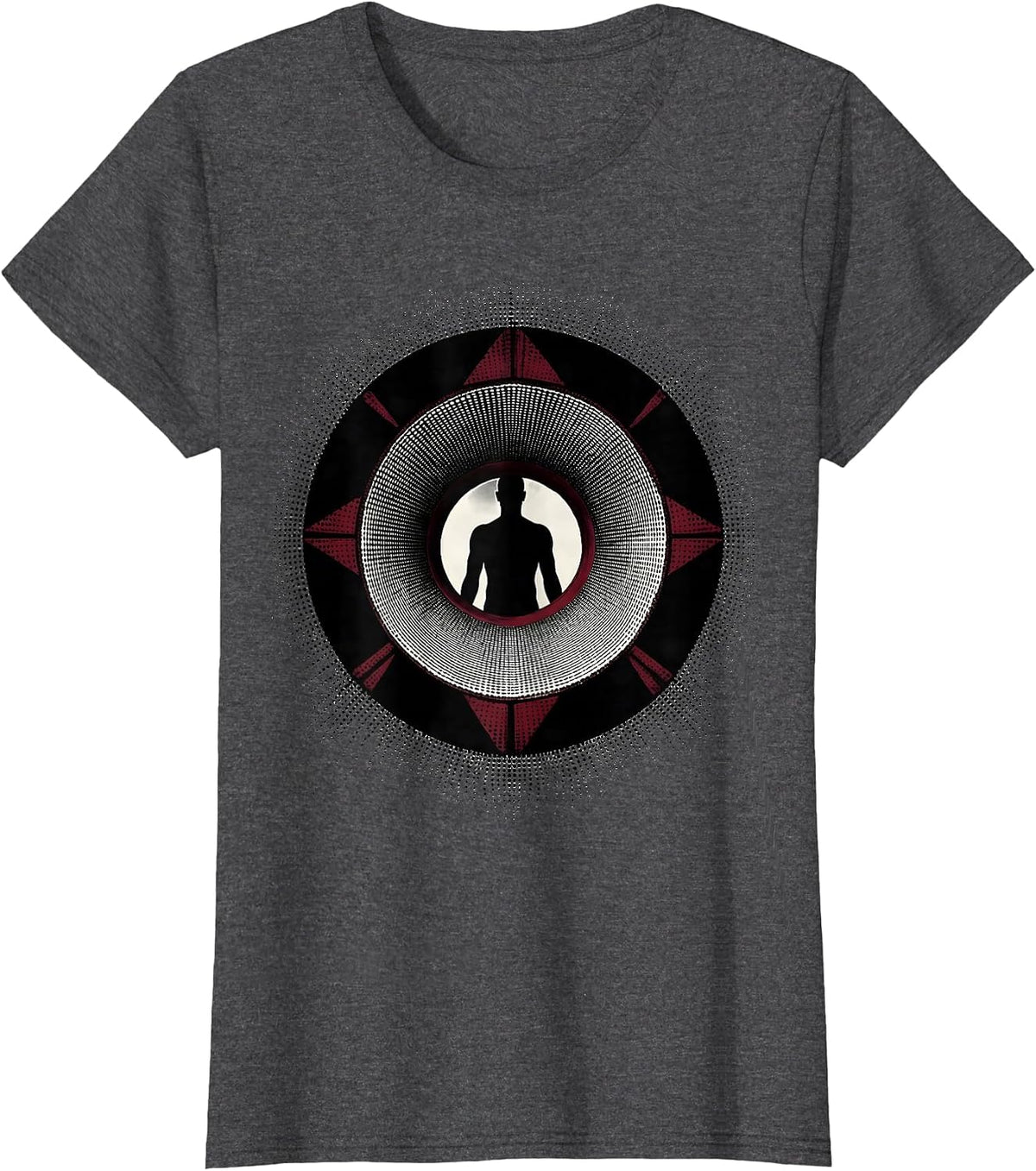Women's MRI Machine Magnetic Field Lines Radiology Art T-Shirt - Dark Heather Grey