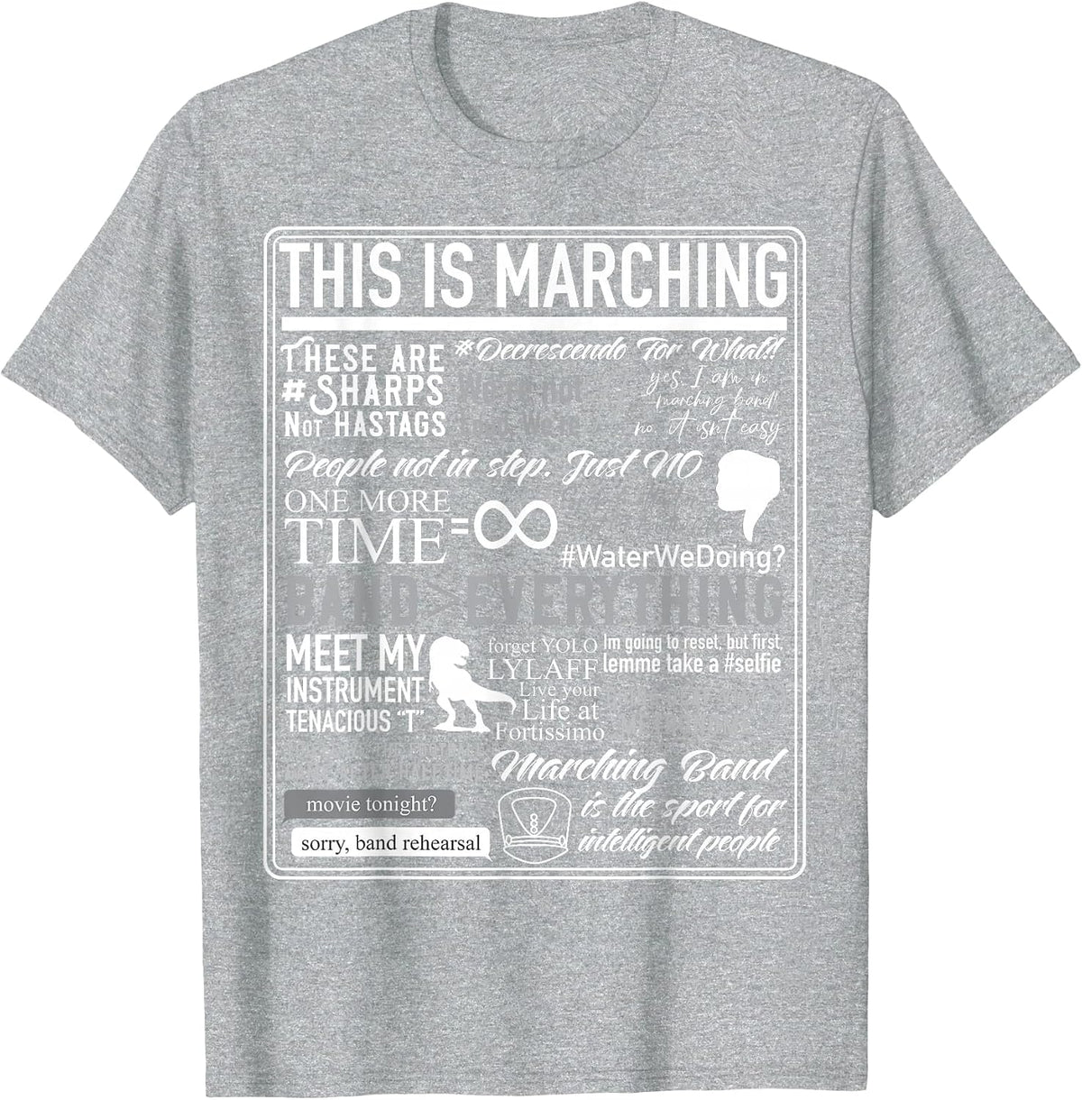 This is Marching Band Funny Brass Band Sayings & Memes T-Shirt - Heather Grey