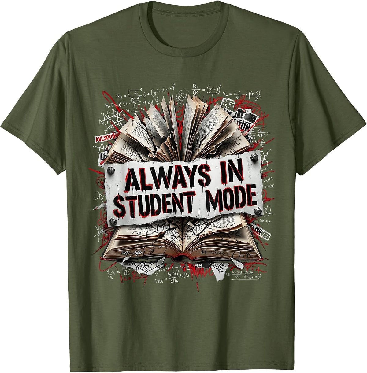 It's a Beautiful Day for Learning Student Mode T-Shirt - Olive Green