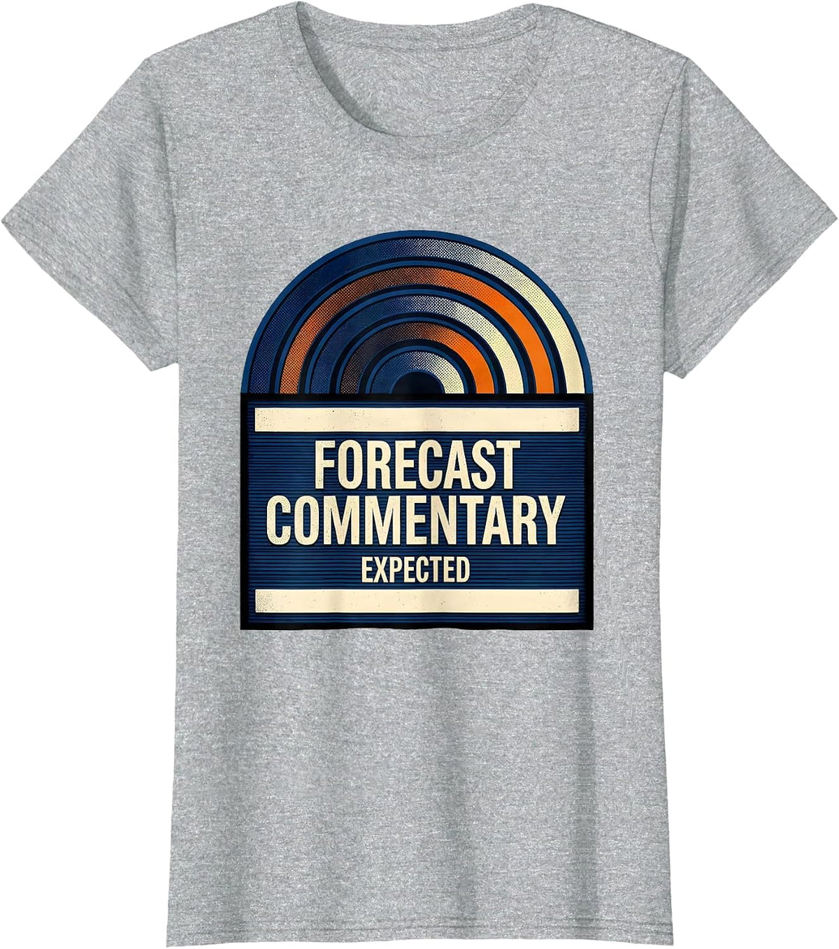 Women's Forecast Commentary Expected Storm Chaser Meteorology T-Shirt - Heather Grey