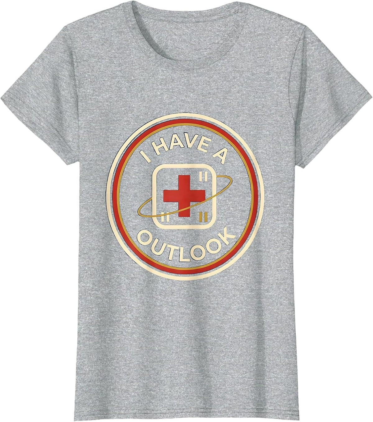 I Have A Positive Outlook Funny Science Chemistry Teacher T-Shirt - Heather Grey