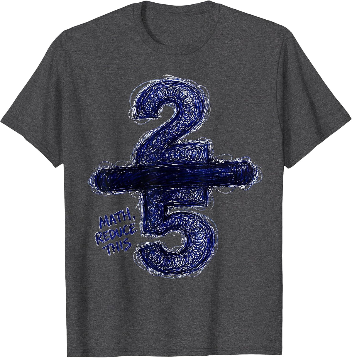 Math Reduce This Funny Math Teacher Nerd Pun Humor T-Shirt - Dark Heather Grey