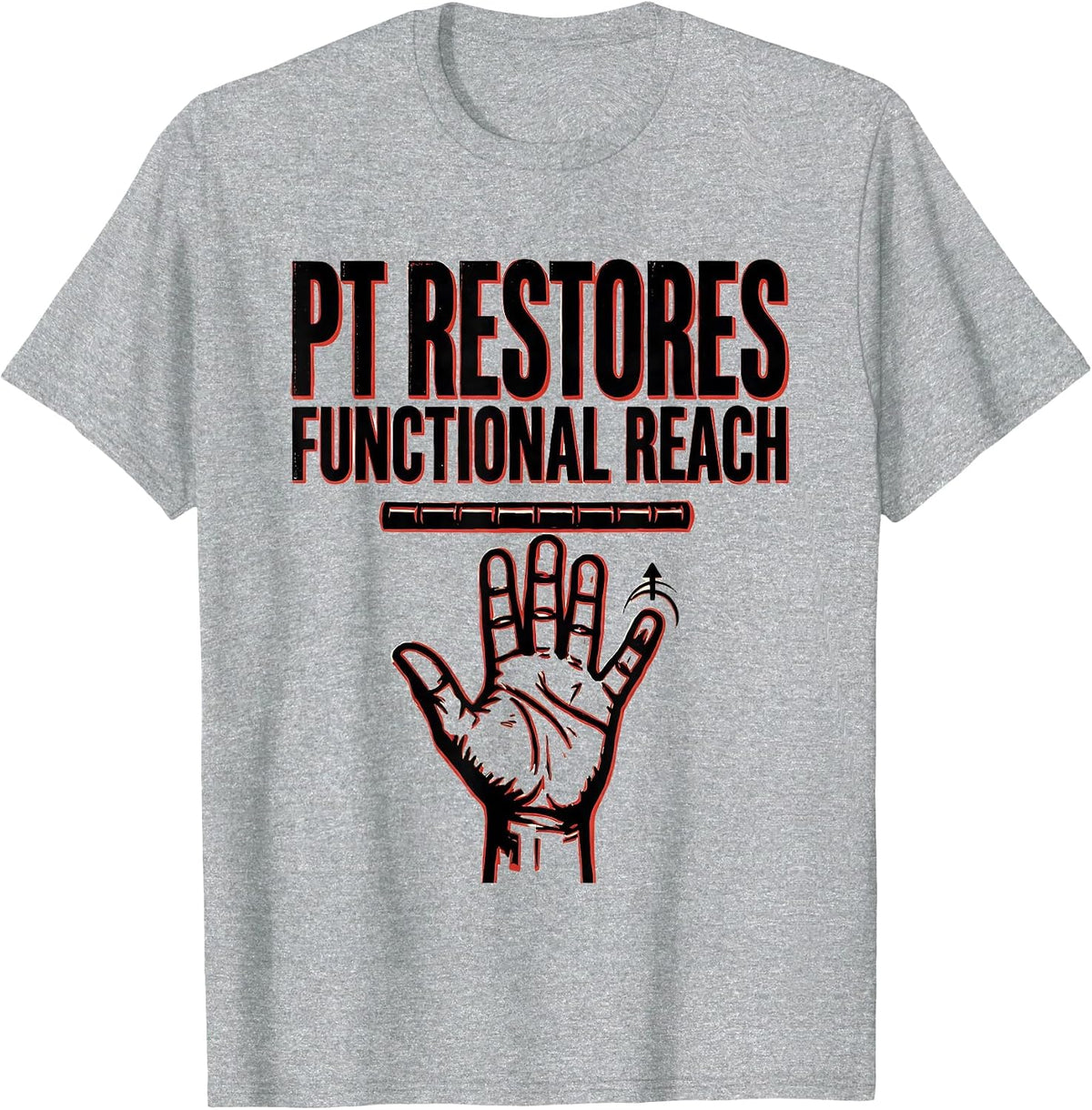 Men's PT Restores Functional Reach Stencil Graphic Physical T-Shirt - Heather Grey