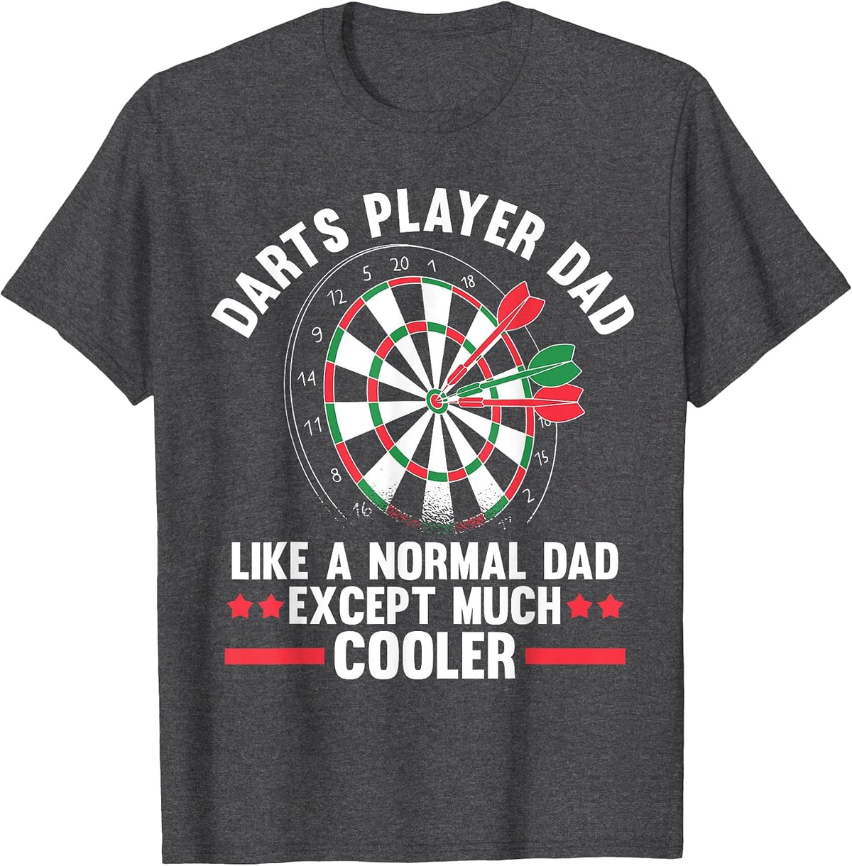 Darts Dad T-Shirt - Dark Heather Grey