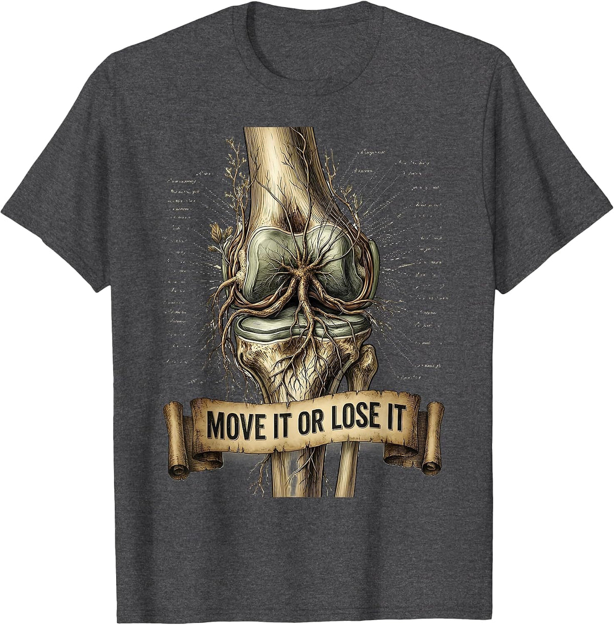 Move It or Lose It Physical Therapy Design T-Shirt - Dark Heather Grey