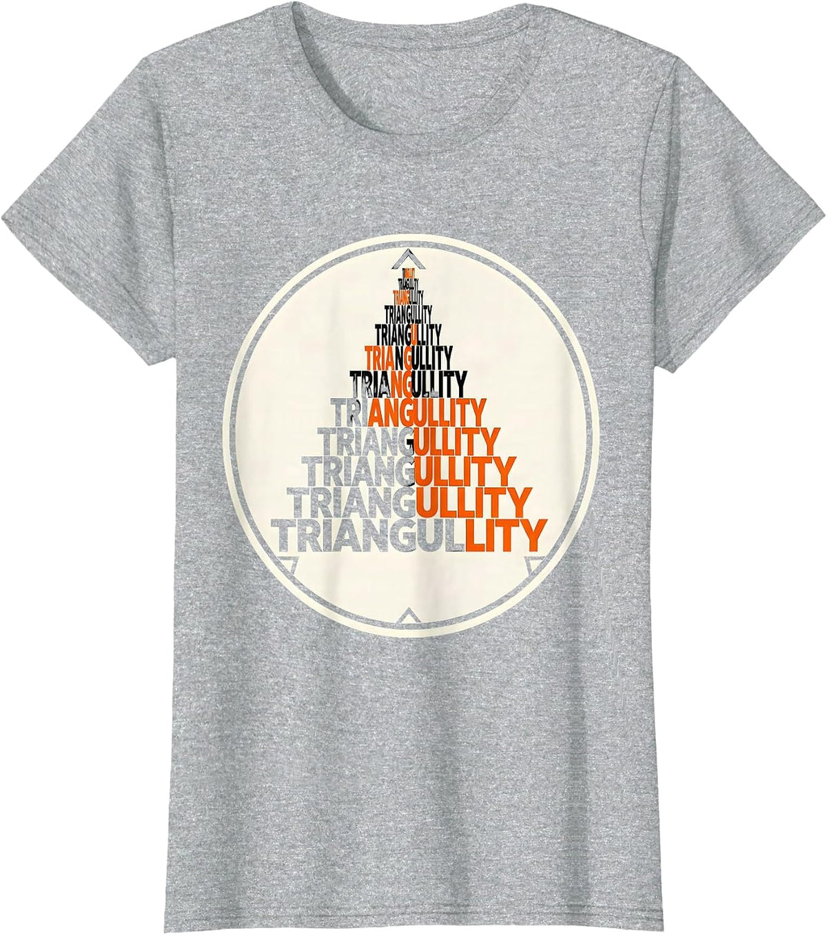 Women's Triangullity Funny Geometry Bird Pun Math Teacher T-Shirt - Heather Grey