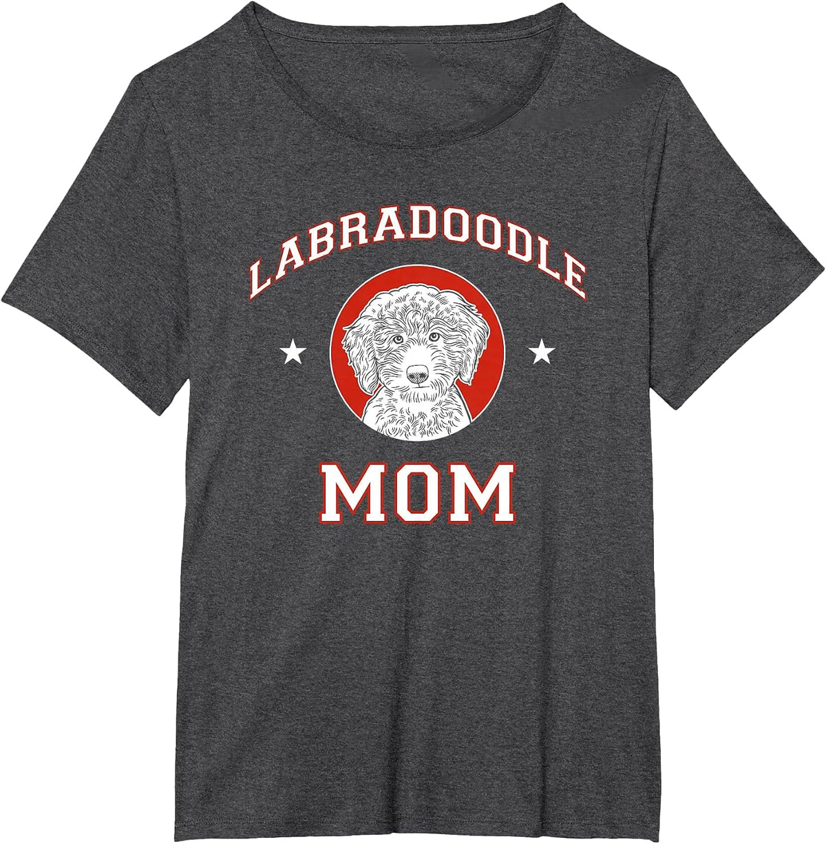 Labradoodle Mama Dog Mother T-Shirt - Dark Heather Grey