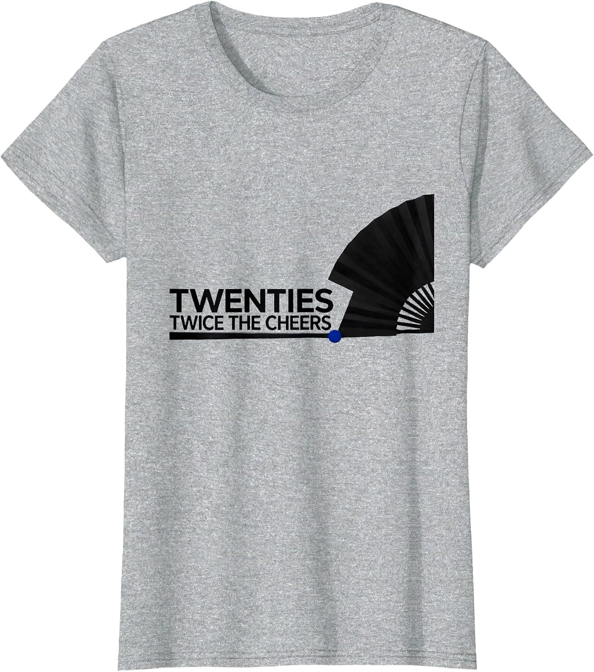 Women's Twenties Twice The Cheers Vintage 1920s Roaring Party T-Shirt - Heather Grey
